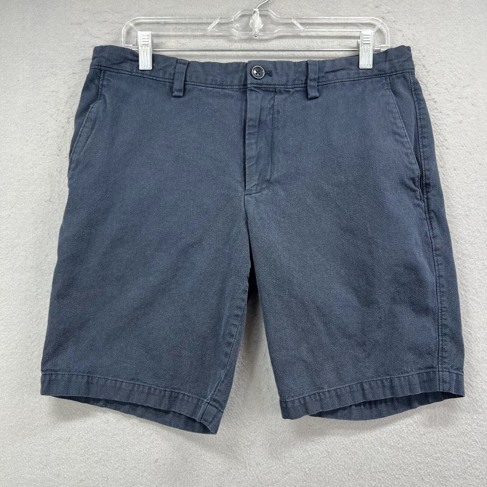 Banana Republic Shorts Mens 33 Blue Aiden Flat Front Chino Casual Summer Preppy